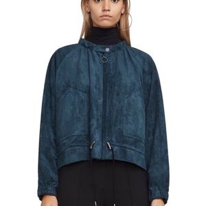 BCBGMaxazria Levi Faux Suede Bomber Jacket 
Sz XS